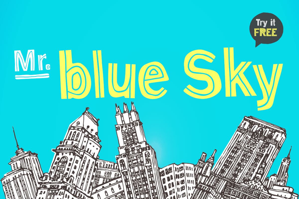 Display font Mr. Blue Sky Handmade Free Download Free Download