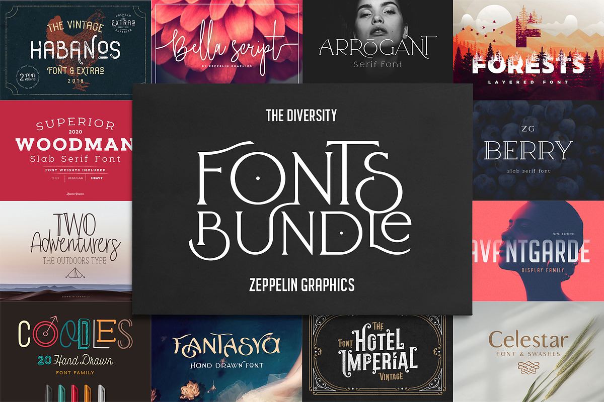 Diversity Fonts Bundle - Fonts SALE Free Download Free Download