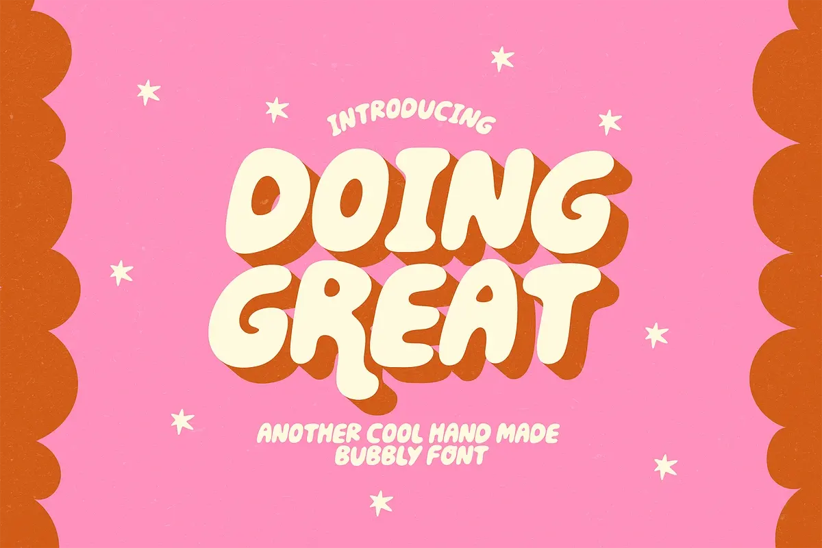 DOING GREAT | Cool Bubble Font Free Download Free Download