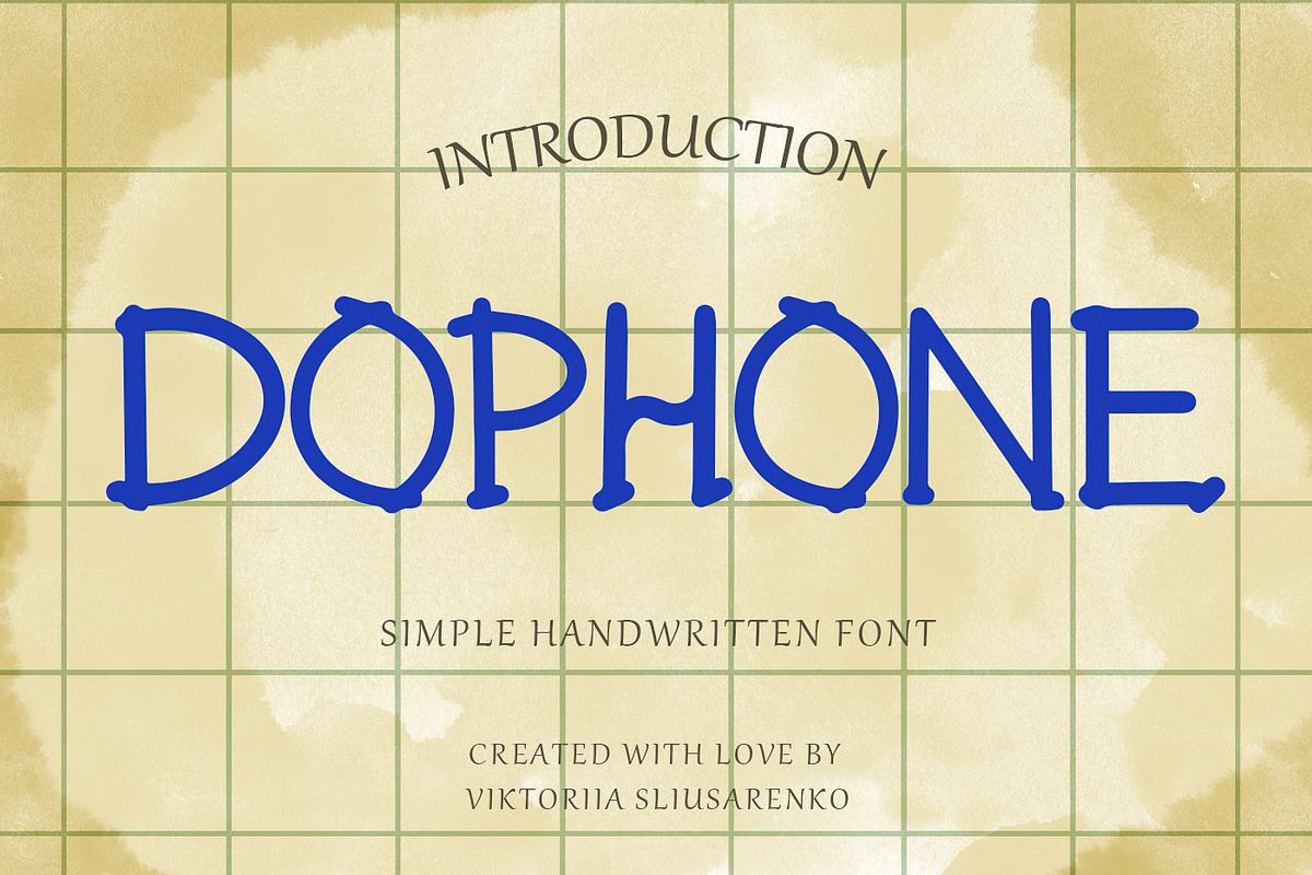 DOPHONE simple handwritten font Free Download Free Download