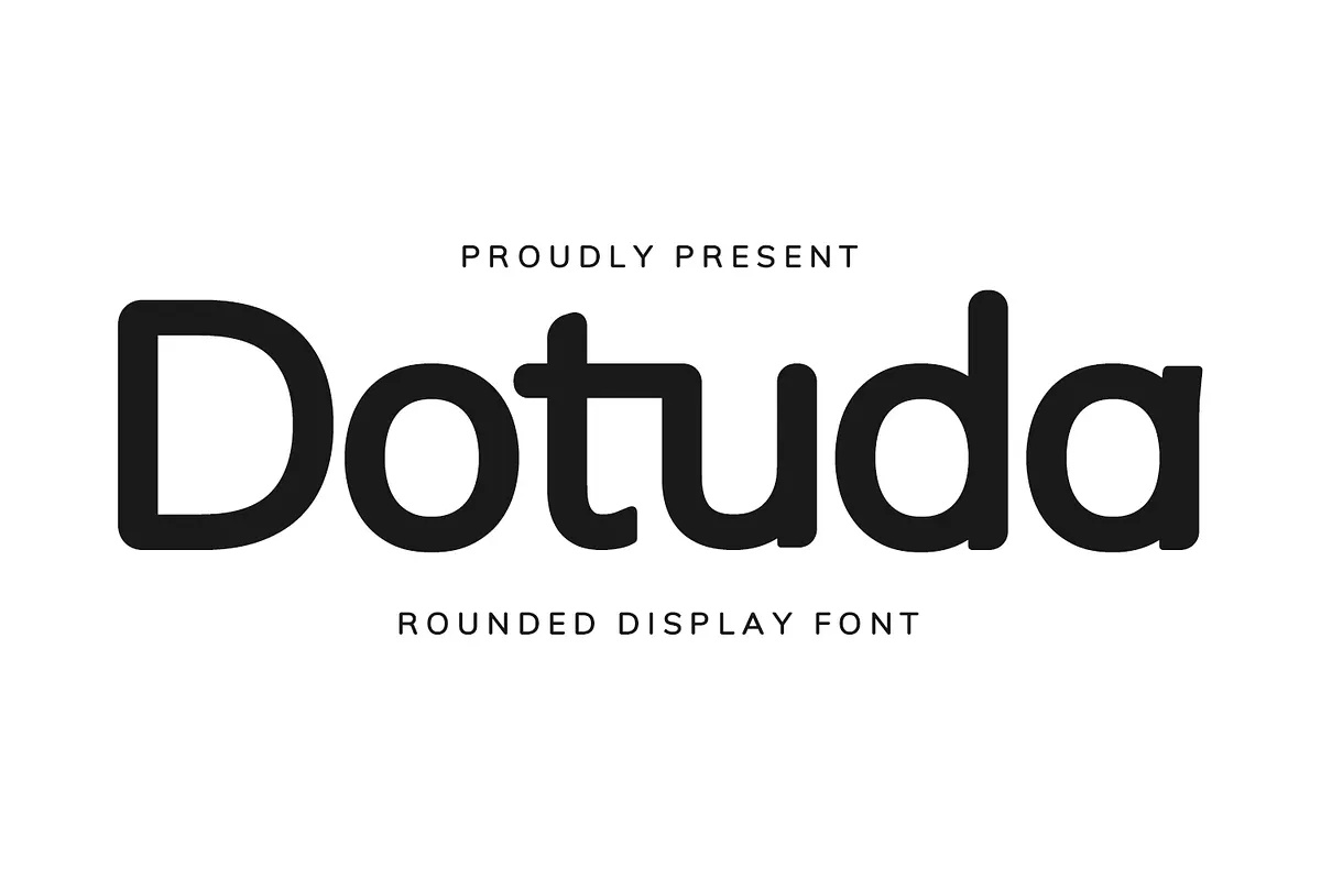 Dotuda Rounded Display Font Free Download Free Download