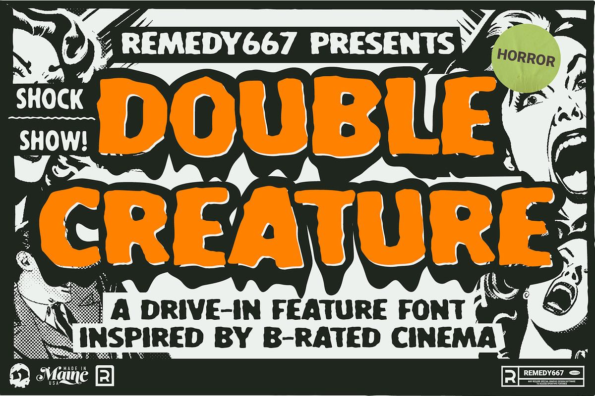 Double Creature - Layered Font Free Download Free Download