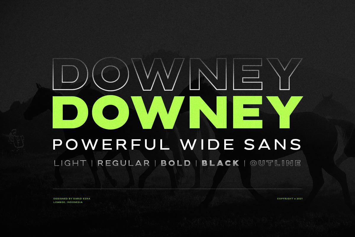 Downey - Powerful Wide Sans Free Download Free Download