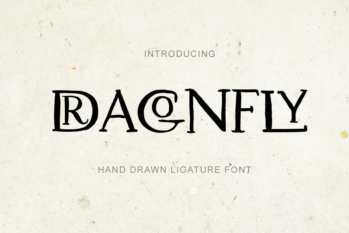 Dragonfly. Uppercase Ligature Font. Free Download Free Download