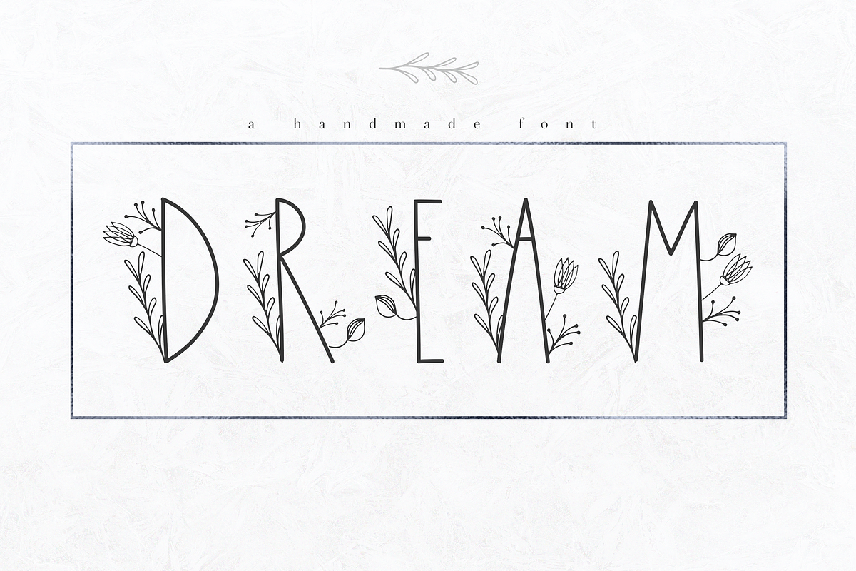 Dream - Handmade Floral Font Free Download Free Download