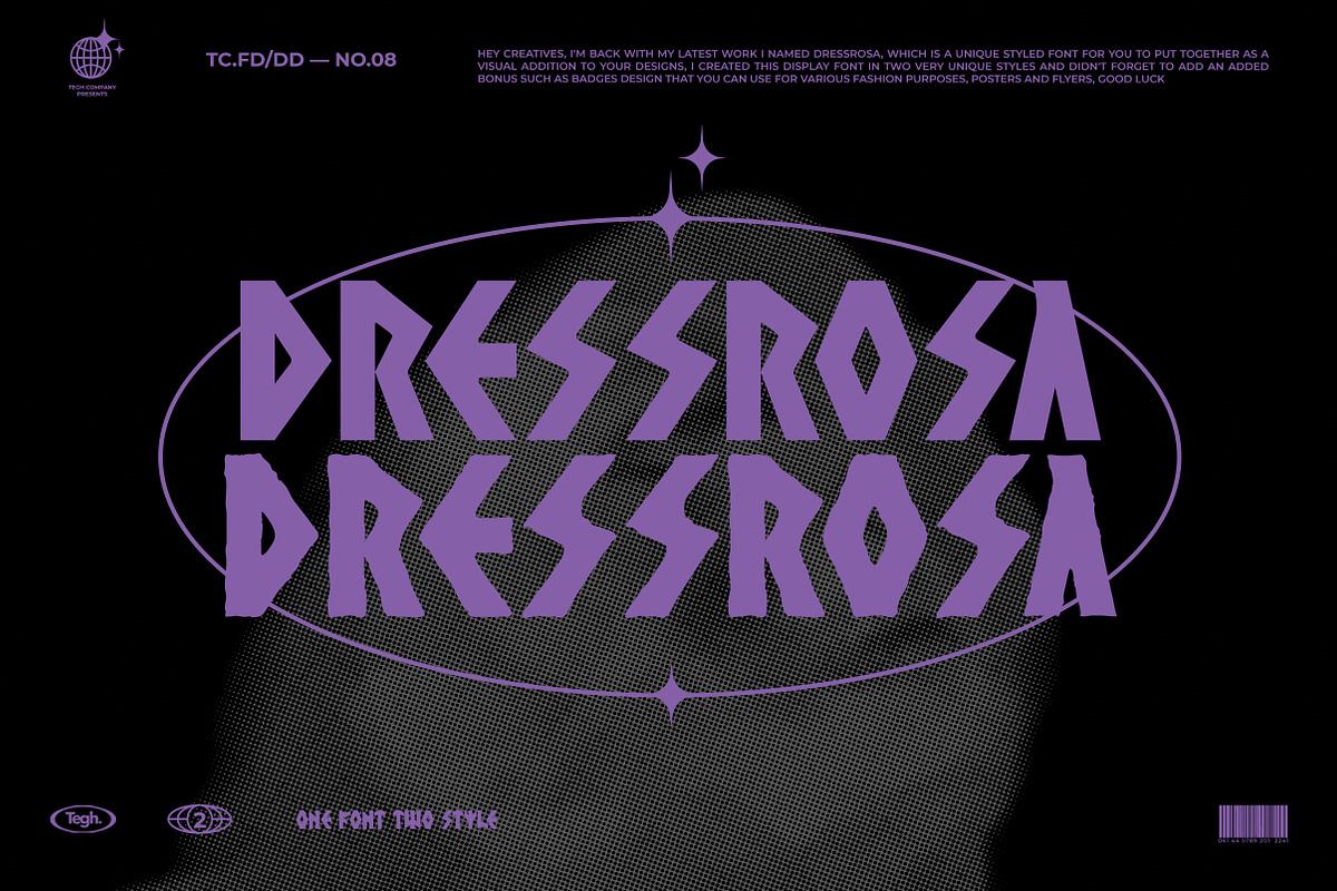 Dressrosa display Font + badge Free Download Free Download