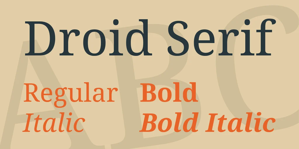 Droid Serif Font Family Free Download