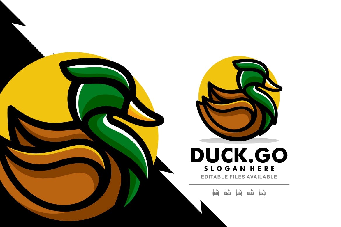 Duck Simple Mascot Logo Free Download