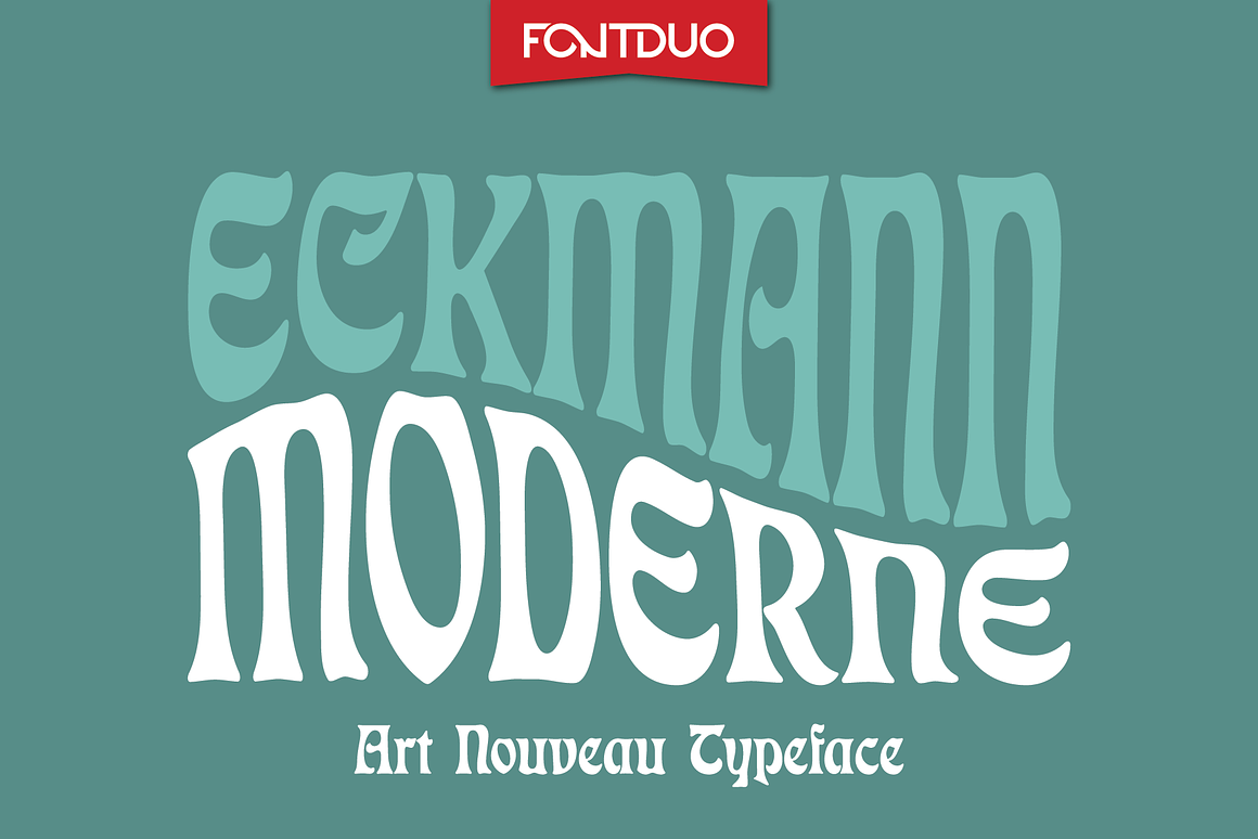 Eckmann Moderne Elegant Art Nouveau Font Free Download