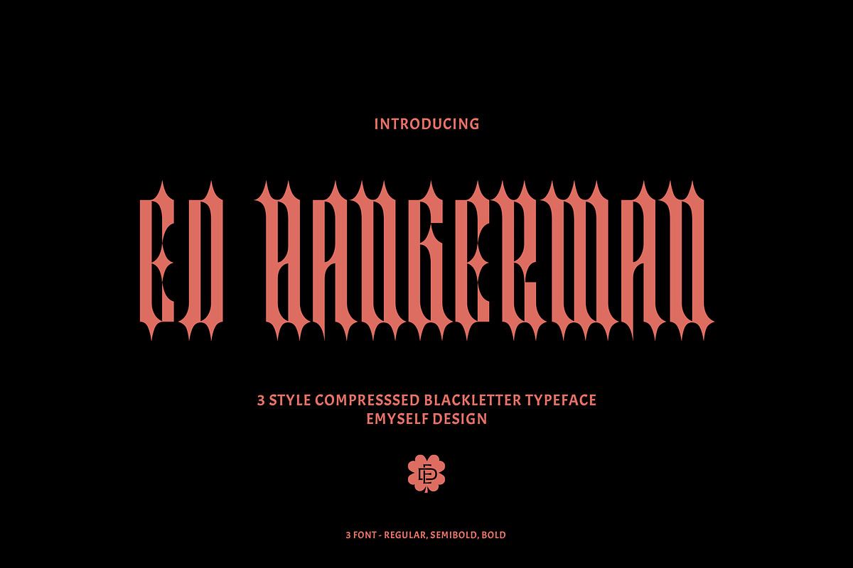 ED Hangerman - Blackletter Typeface Free Download Free Download