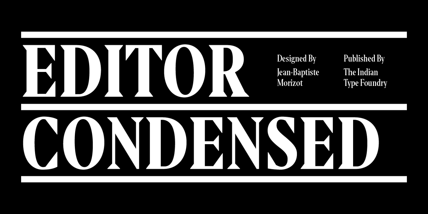 Editor Condensed Font Free Download