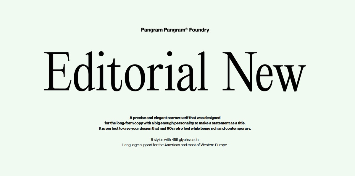 Editorial New Font Free Download