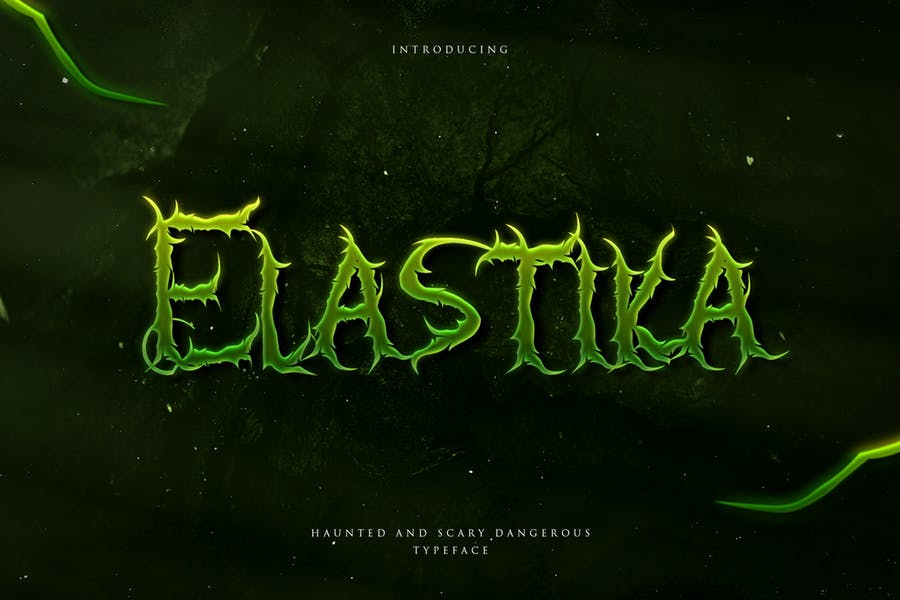 Elastika - Haunted Hand Drawing Display Typeface Free Download