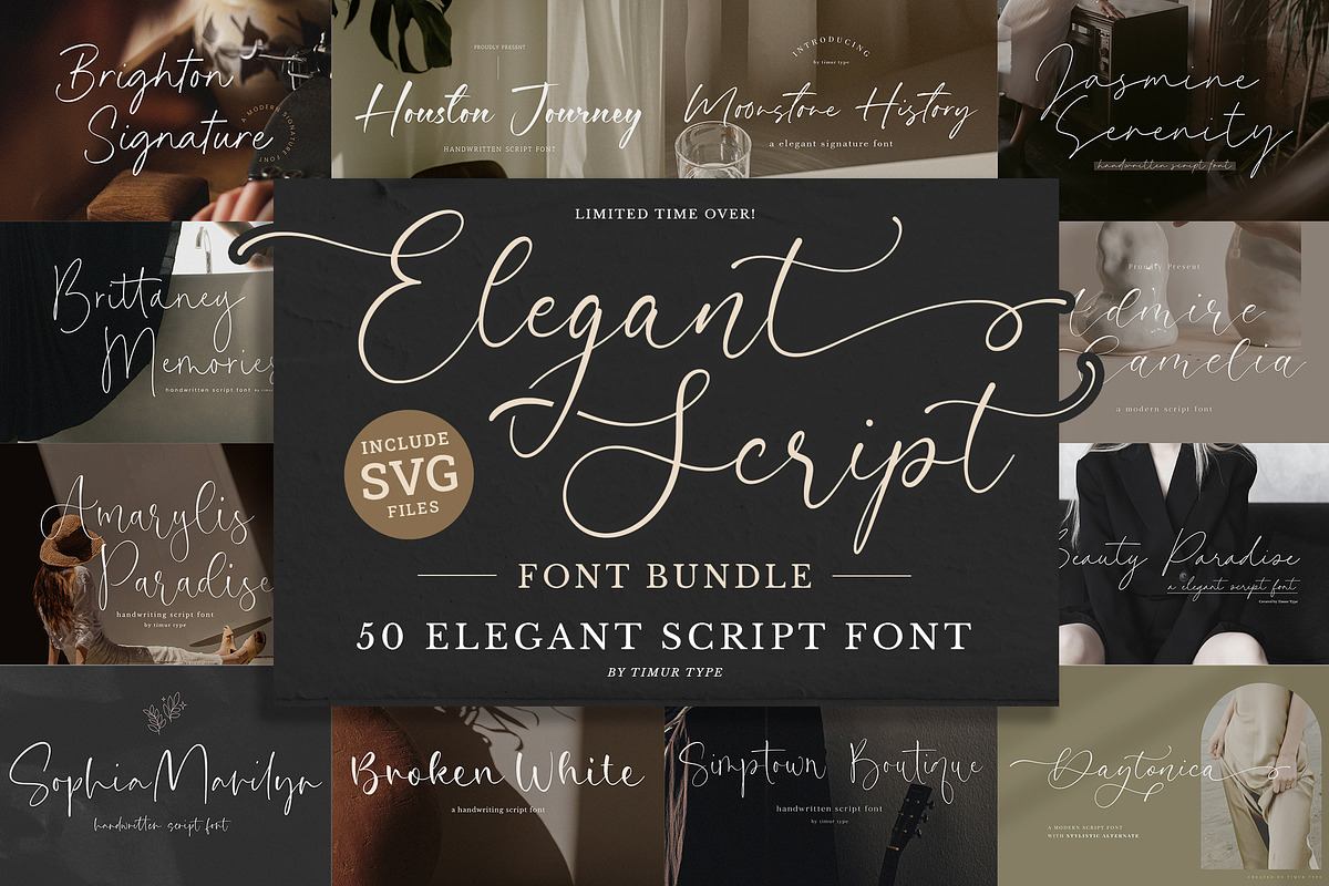 Elegant Script Font Bundle Free Download Free Download