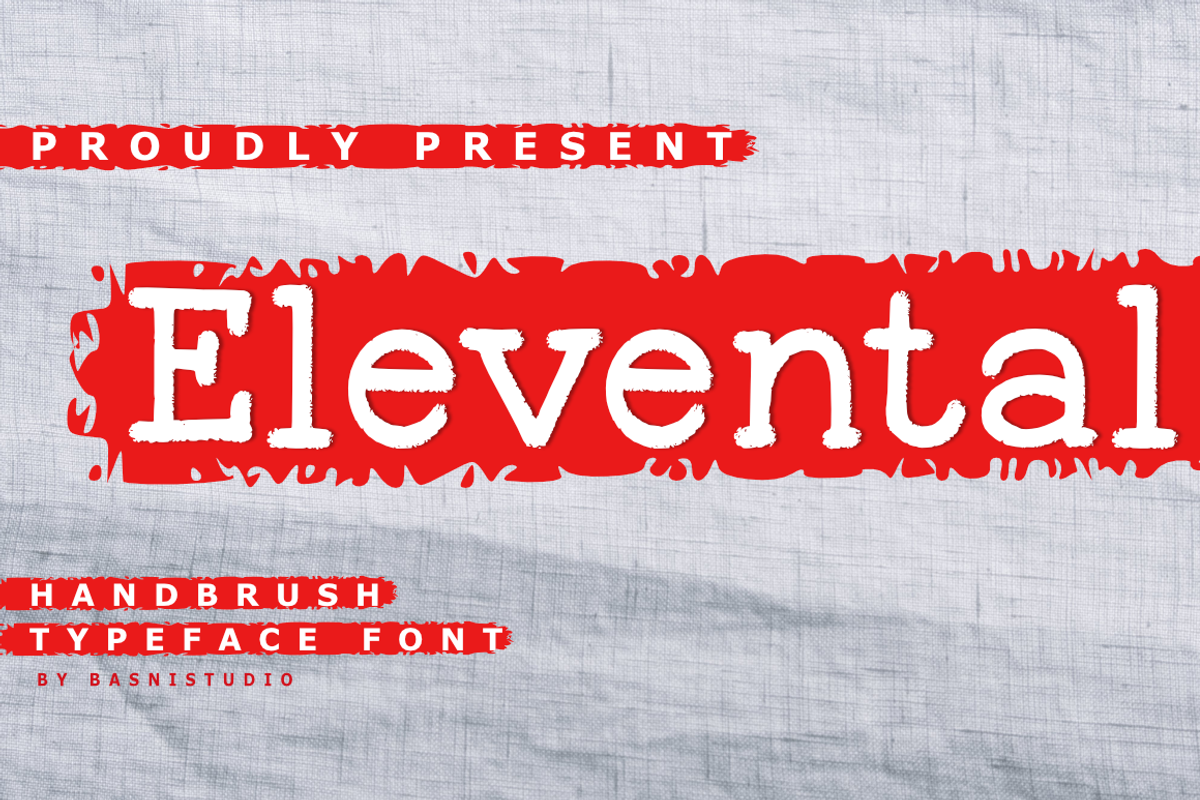 Elevental Handbrush Typeface Font Free Download Free Download