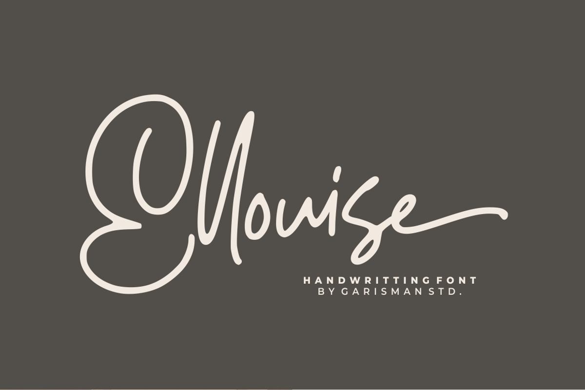 Ellouise - Handwriting Font Free Download Free Download