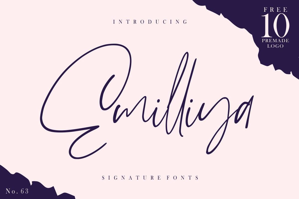 Emilliya // Luxury Signature Font Free Download Free Download