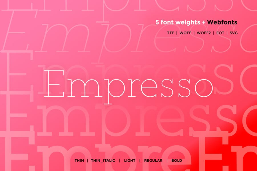 Empresso - Classic WebFont with 5 weights Free Download