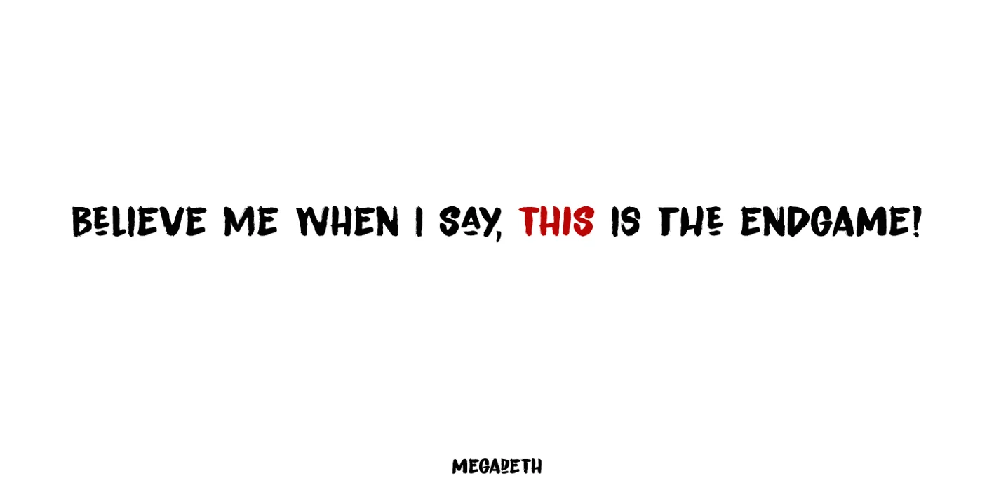 Endgame Font