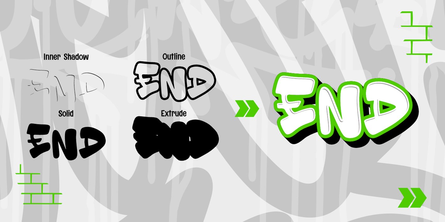 Endless Fusion 3d Graffiti Font Free Download