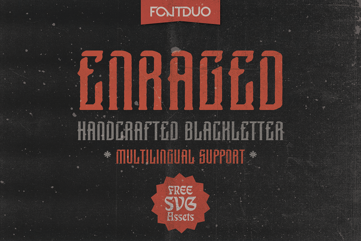 Enraged Handcrafted Blackletter Font Free Download Free Download