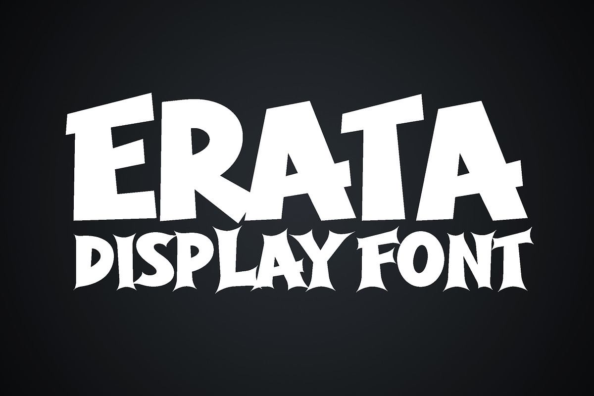 Erata - Bold display type font Free Download Free Download