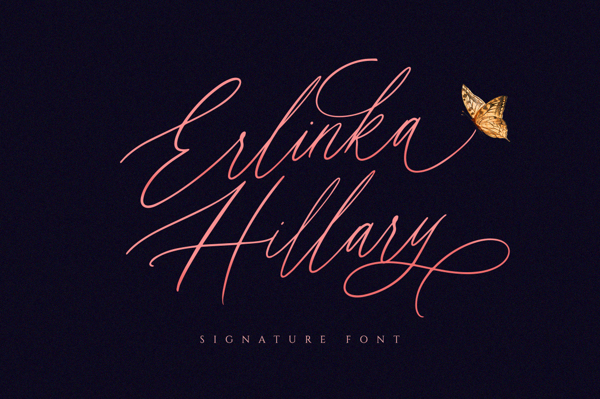 Erlinka Hillary - Signature Font Free Download