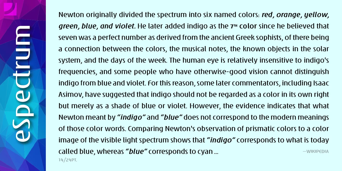 eSpectrum Font