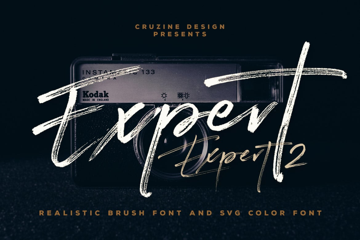 Expert Brush & SVG Font Free Download