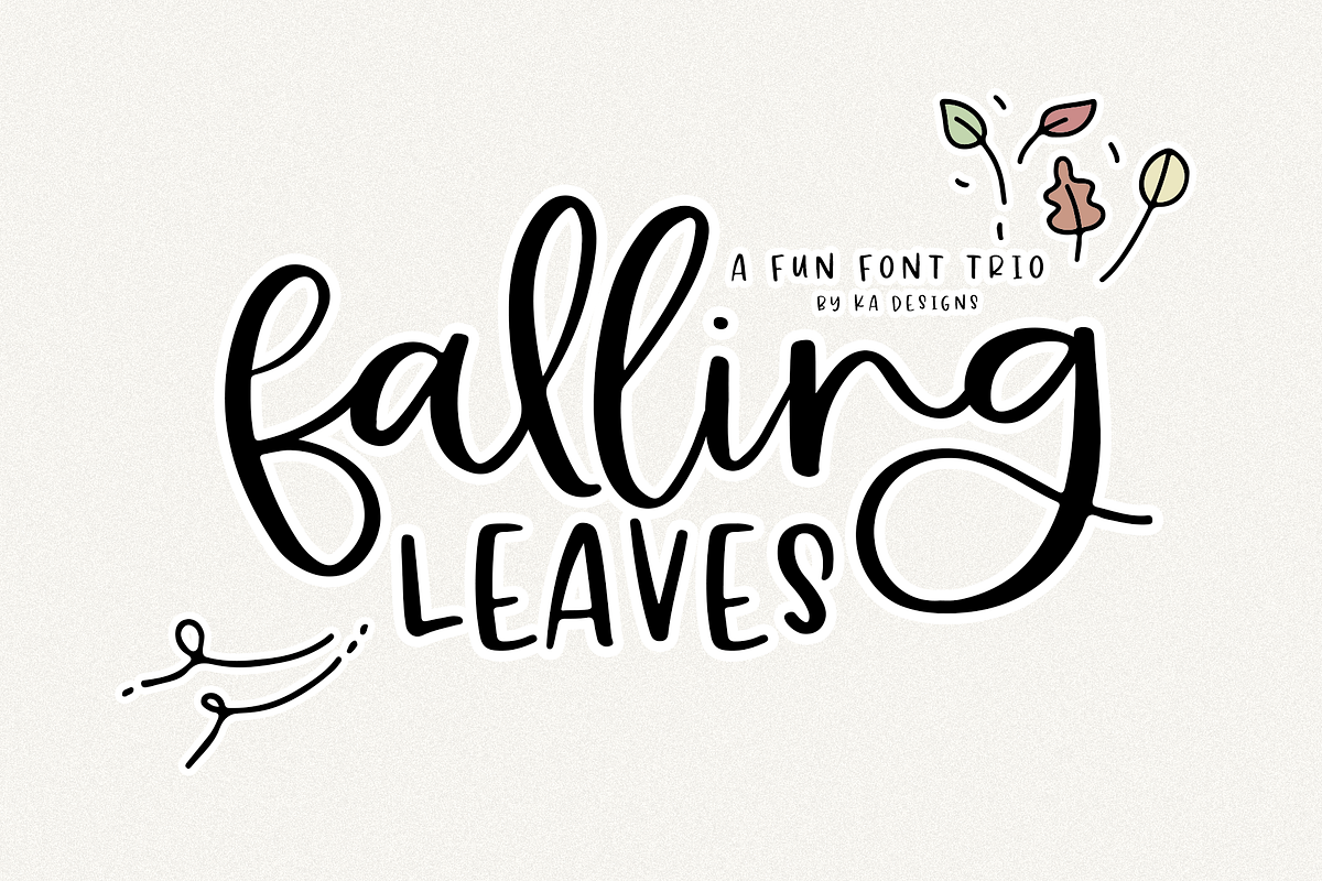 Falling Leaves | Script Font Trio Free Download Free Download