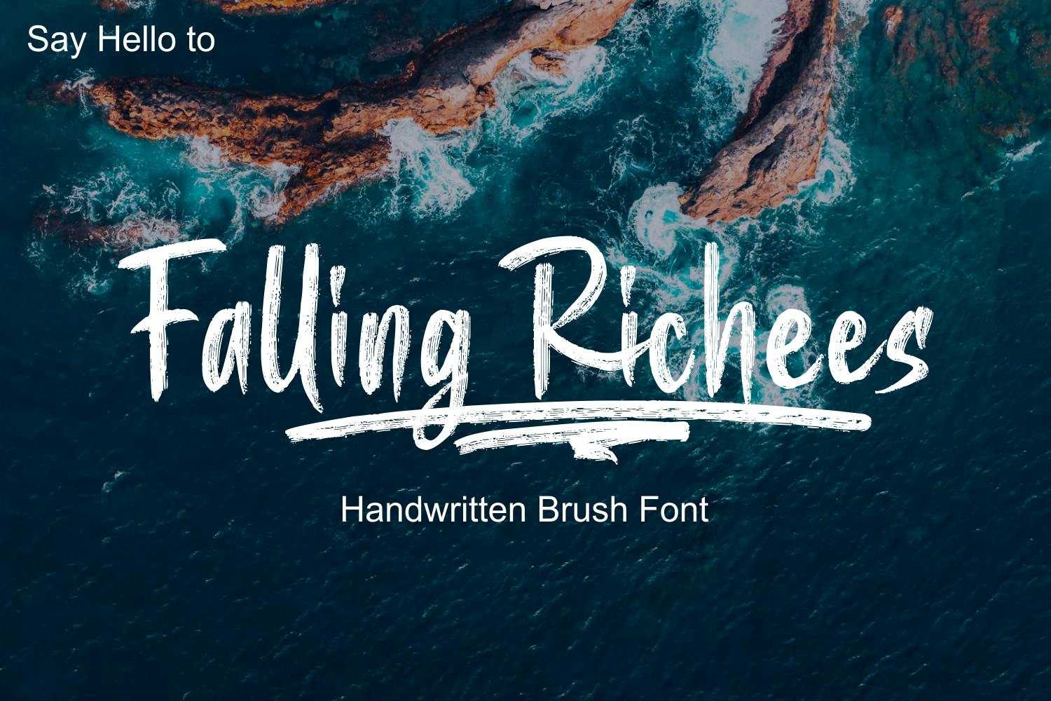 Falling Richees - Authentic Dry Brush Font Free Download