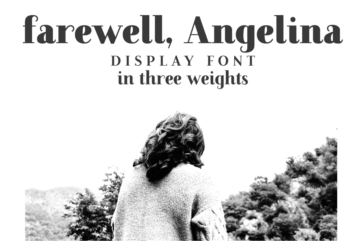 Farewell Angelina Display serif font Free Download Free Download