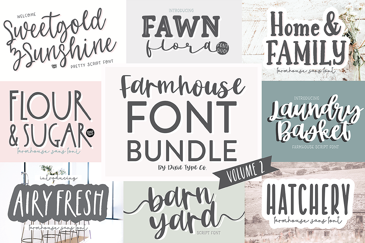 FARMHOUSE FONT BUNDLE VOL. 2 Free Download Free Download