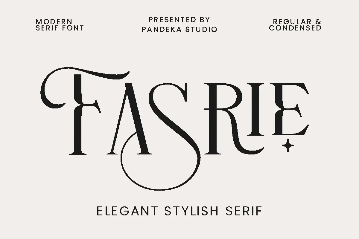 Fasrie - Ligature Serif Font Free Download Free Download