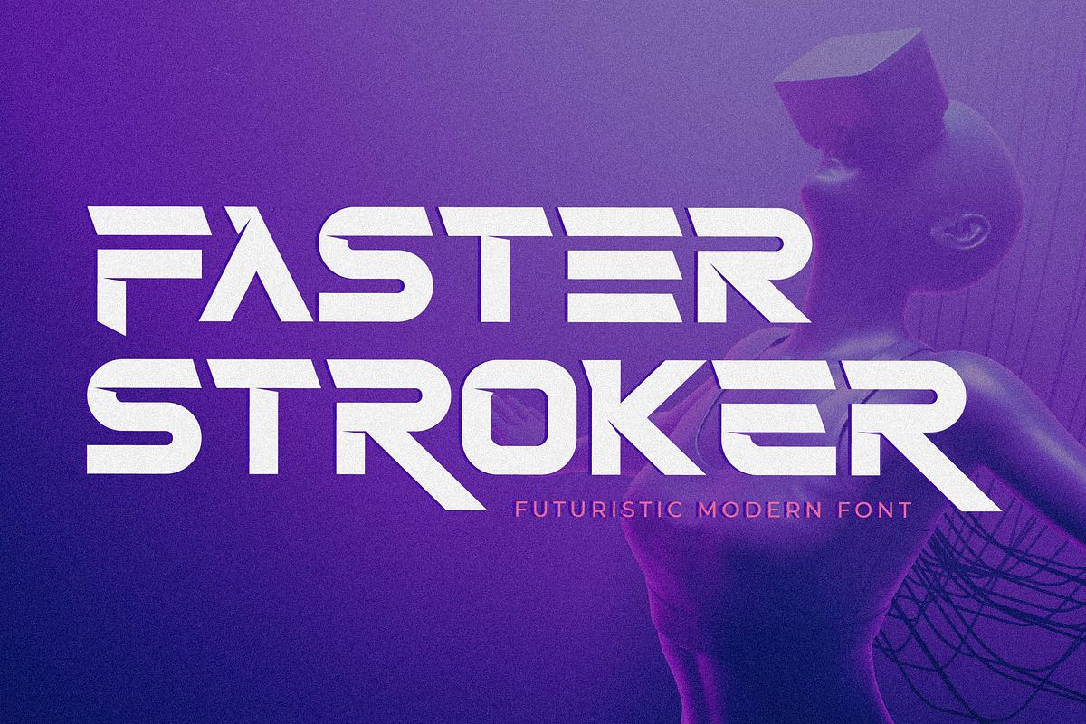 Faster Stroker Futuristic Font Free Download Free Download