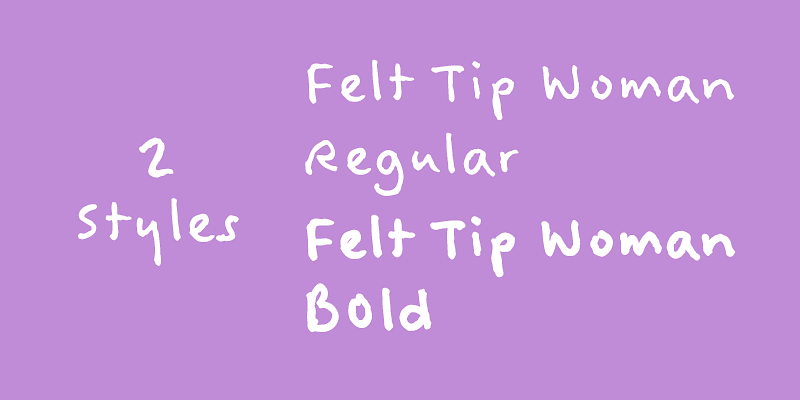 Felt Tip Woman Font Free Download