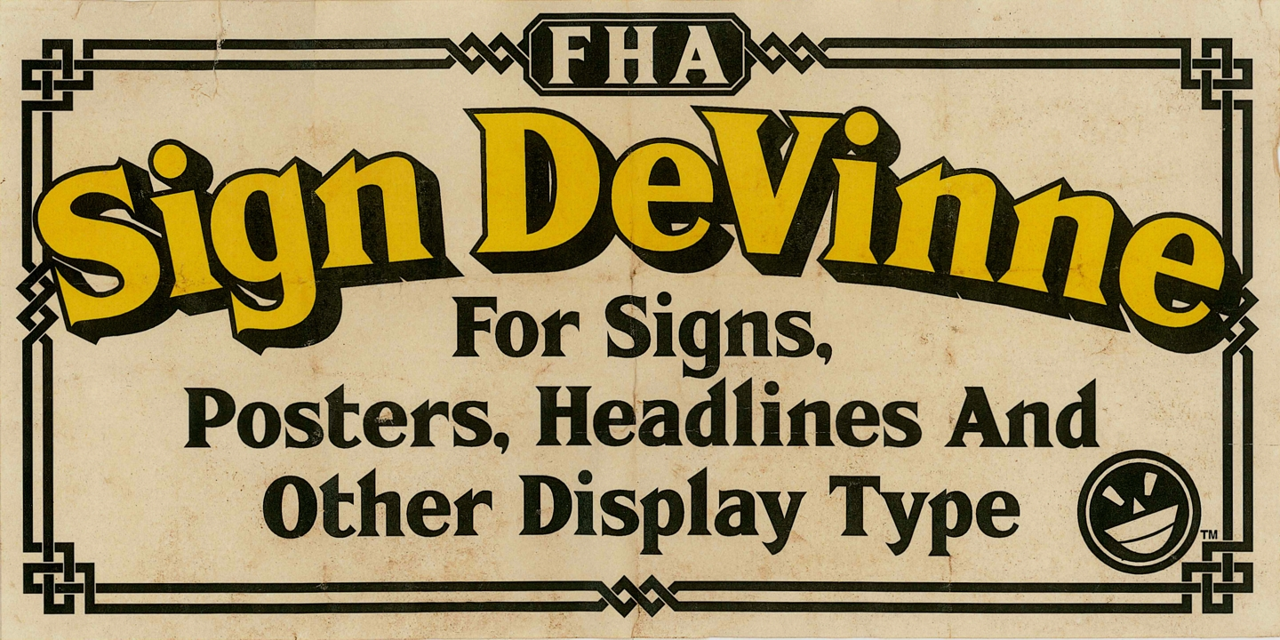 FHA Sign DeVinne Free Download Free Download