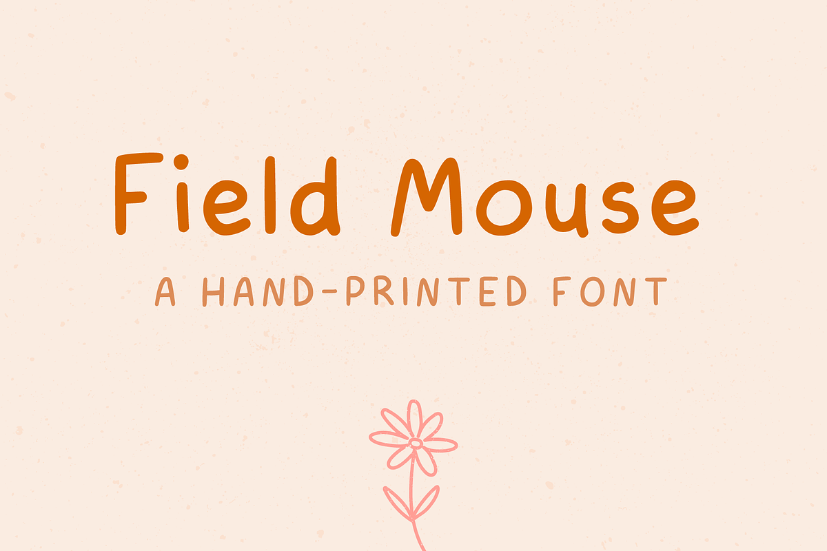 Field Mouse | A Hand-Printed Font Free Download Free Download