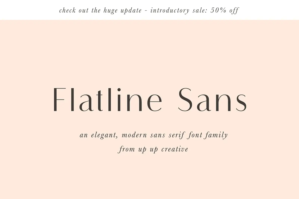 Flatline Sans Complete - 16 fonts Free Download Free Download