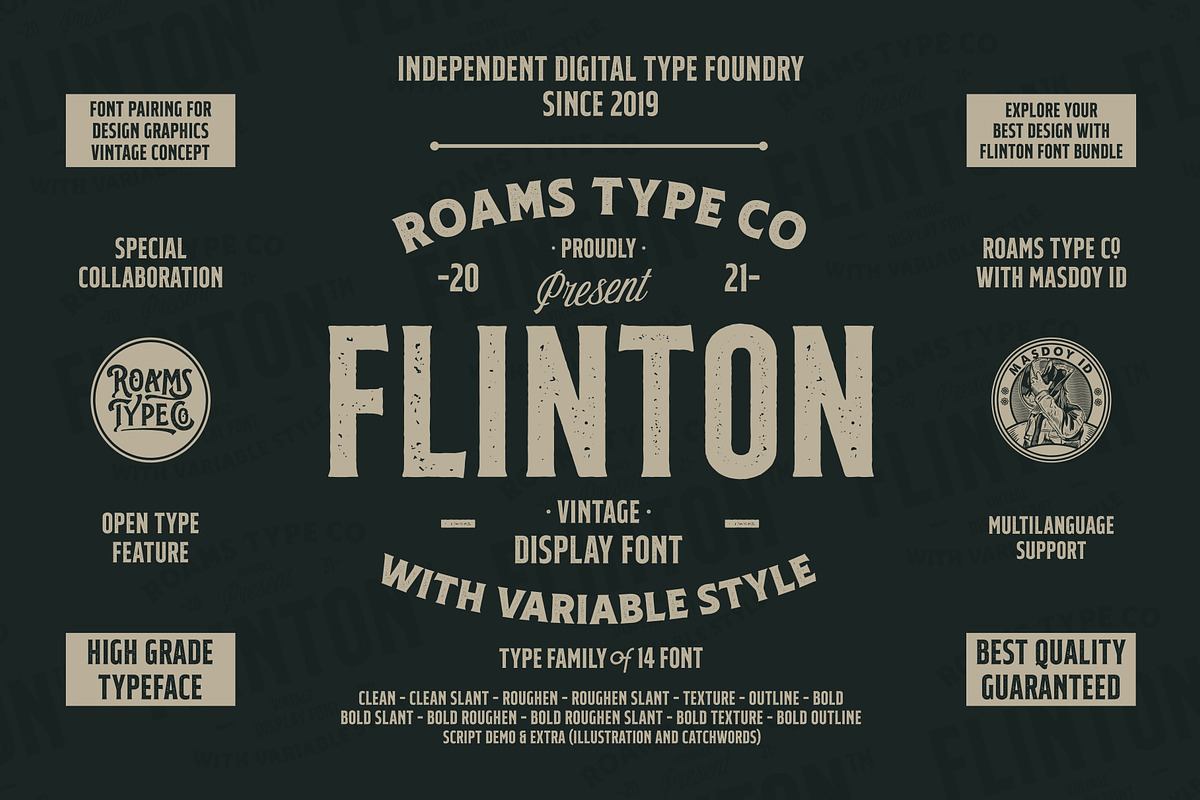 Flinton - Vintage Bundle Fonts Free Download Free Download