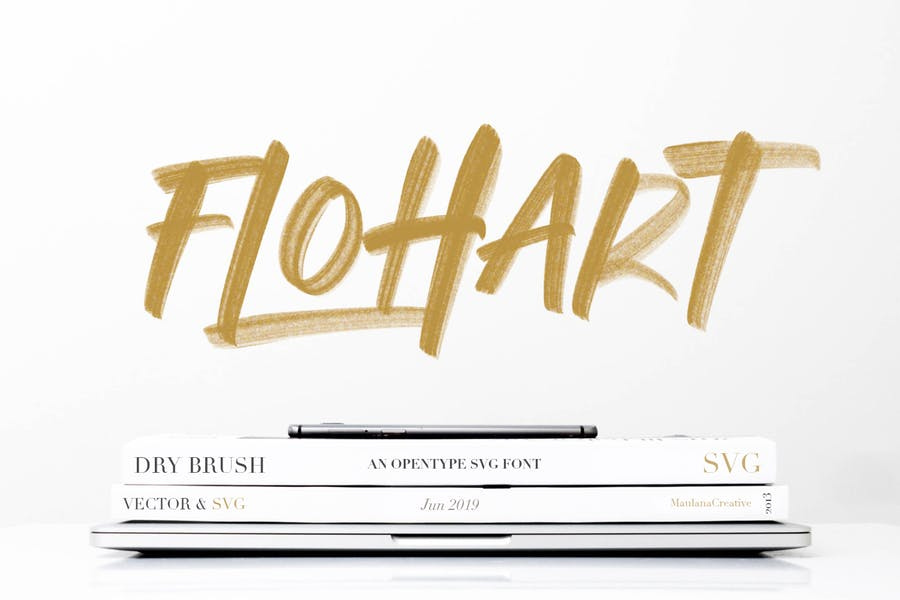 Flohart SVG Brush Font Free Download