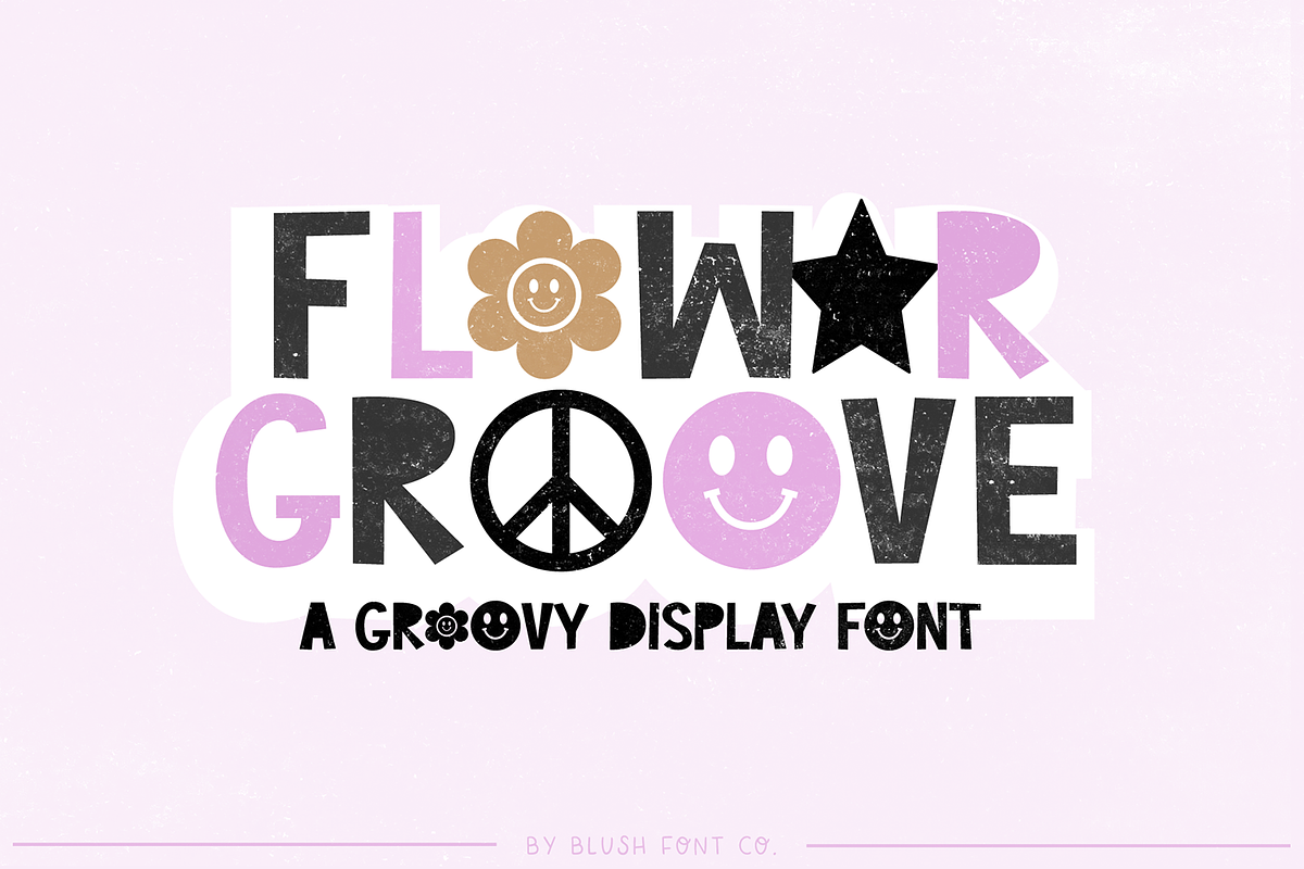 FLOWER GROOVE Retro Smiley Face Font Free Download Free Download