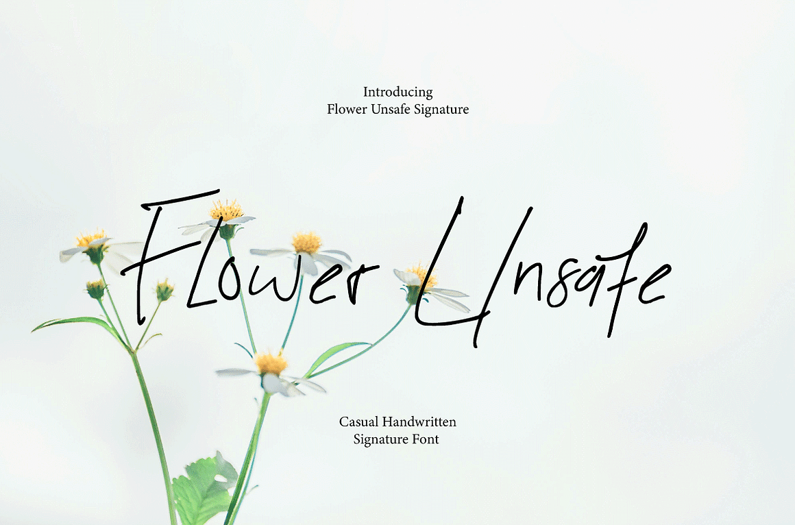 Flower Unsafe Signature Font Free Download