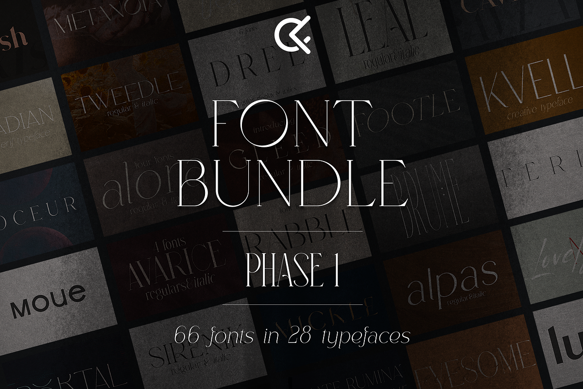 Font Bundle Phase 1 - 66 fonts Free Download Free Download