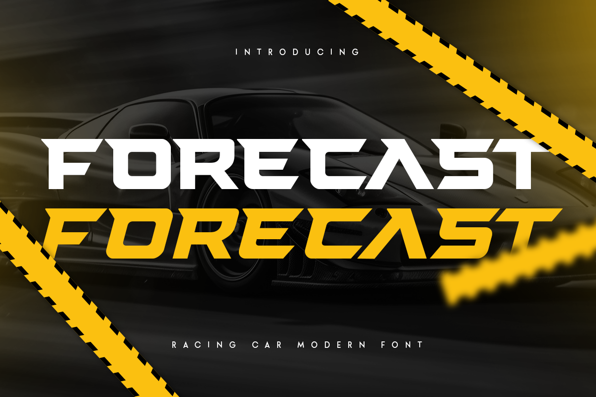 FORECAST - Racing Car Modern Font Free Download Free Download