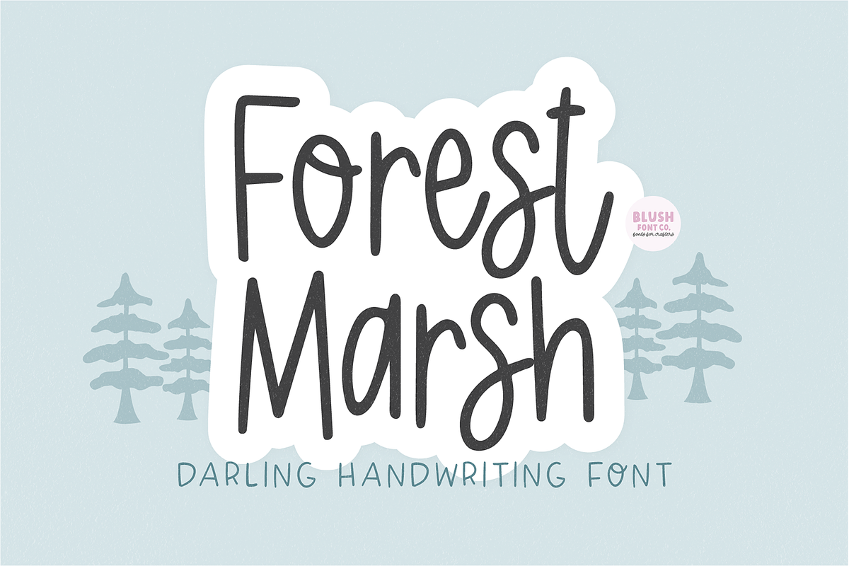 FOREST MARSH Cute Handwriting Font Free Download Free Download