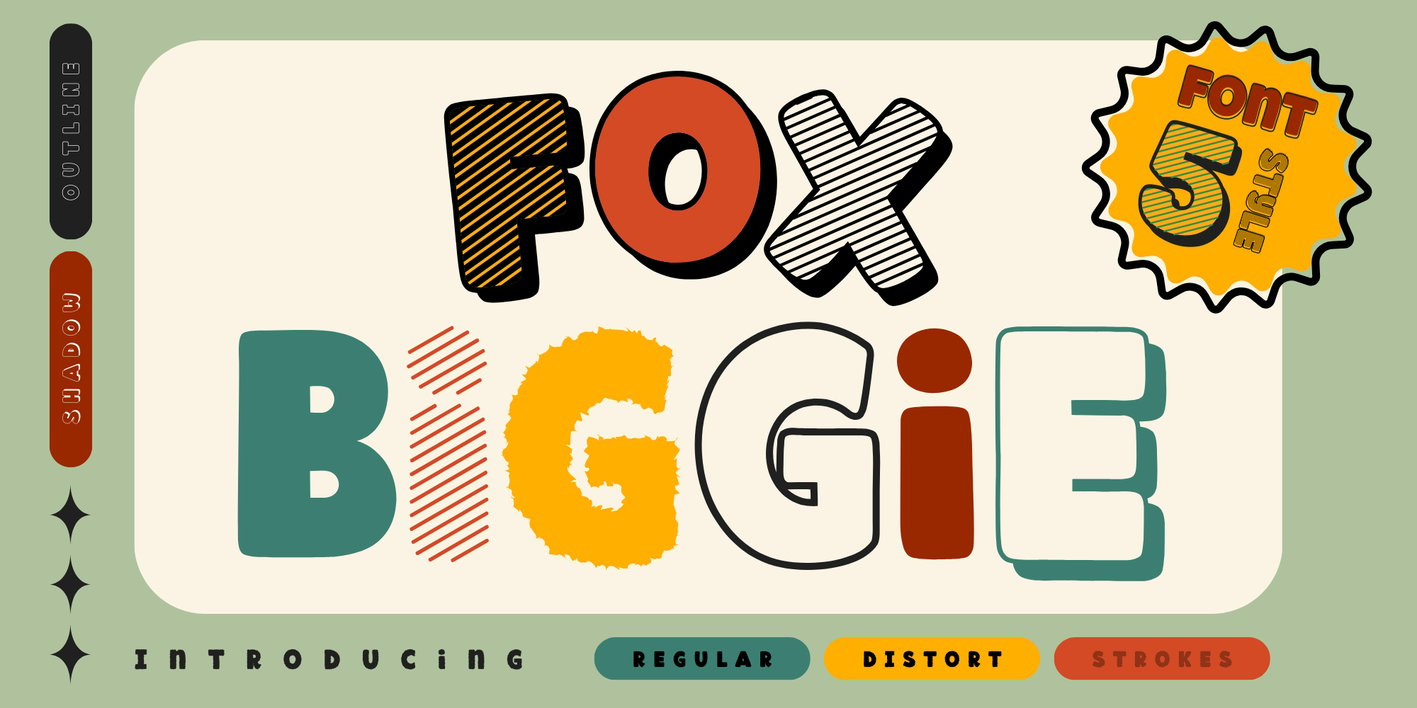 Fox Biggie Outline Font Free Download