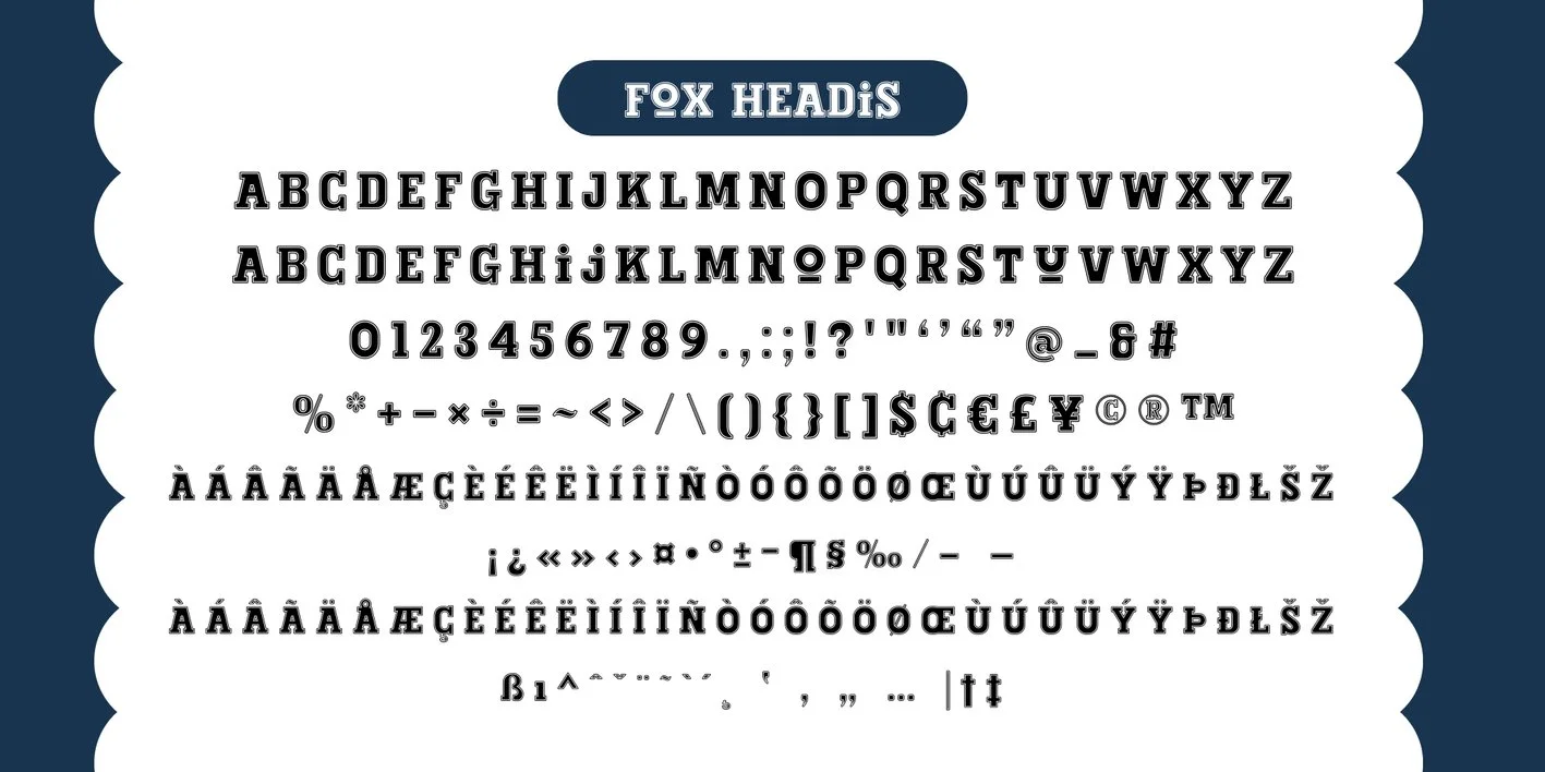 Fox Headis Shadow Font