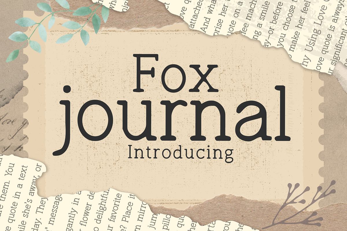 Fox Journal Font Free Download Free Download