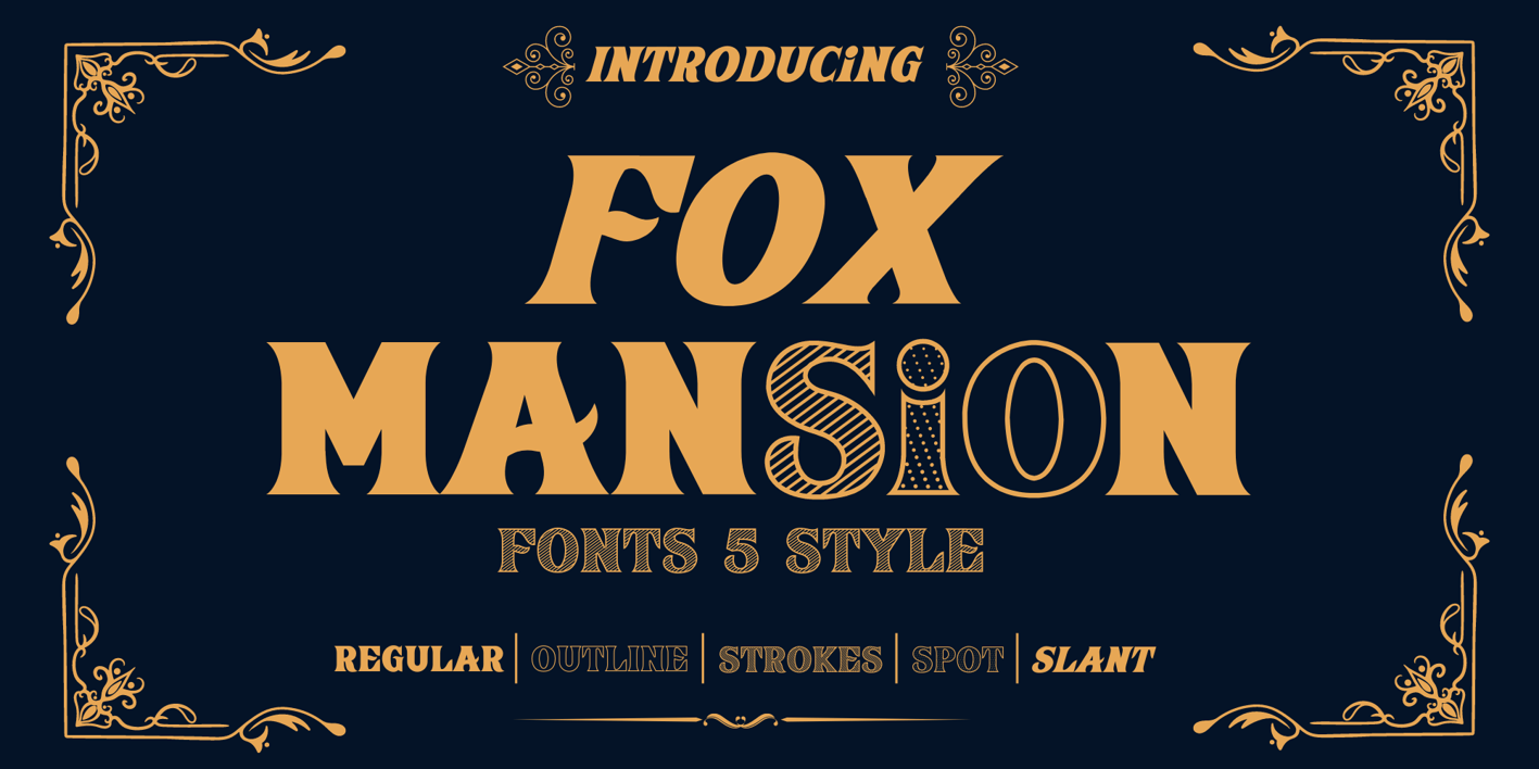 Fox Mansion Spot Font Free Download